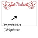 Grußkarte zur Hochzeit, Herzen und Hochzeitstauben: Ballongrüße