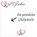 Grußkarte zur Silbernen Hochzeit, 25 Jahre: Ballongrüße