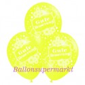 Gute Besserung, Motiv-Luftballons, Zitronengelb, 3 Stück