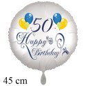 Happy Birthday Balloons Luftballon zum 50. Geburtstag mit Helium-Ballongas