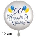 Happy Birthday Balloons Luftballon zum 60. Geburtstag mit Helium-Ballongas