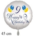 Happy Birthday Balloons Luftballon zum 9. Geburtstag mit Helium-Ballongas