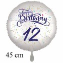 Happy Birthday Konfetti  Luftballon zum 12. Geburtstag