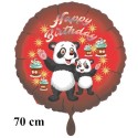 Happy Birthday großer Panda Bären Luftballon zum Kindergeburtstag mit Helium