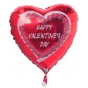 Happy Valentines Day Luftballon, Herzluftballon zum Valentinstag ohne Helium