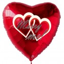 Herzluftballon in Rot. "Marry Me" Zum Heiratsantrag Inklusive Helium