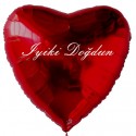 Herzluftballon in Rot "Iyiki Doğdun" ohne Helium