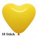 Herzluftballons, Mini-Herzballons 10 Stück, Gelb