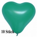 Herzluftballons, Mini-Herzballons 10 Stück, Grün