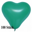 Herzluftballons, Mini-Herzballons 100 Stück, Grün