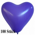 Herzluftballons, Mini-Herzballons 100 Stück, Lila