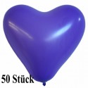 Herzluftballons, Mini-Herzballons 50 Stück, Lila