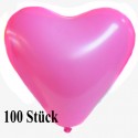 Herzluftballons, Mini-Herzballons 100 Stück, Rosa