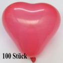 Herzluftballons, Mini-Herzballons 100 Stück, Rot