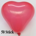 Herzluftballons, Mini-Herzballons 50 Stück, Rot