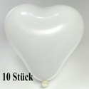 Herzluftballons, Mini-Herzballons 10 Stück, Weiß