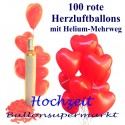 Hochzeit Herzballons steigen lassen / Maxi-Set 1 / 100er