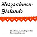 Herzgirlande Rot 16 cm