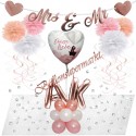 Personalisiertes Deko-Set mit Luftballons zur Hochzeit, Ewige Liebe mit den Initialen des Brautpaares