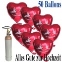 Alles Gute zur Hochzeit Midi-Set Folienballons