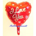 Luftballon I Love you mit Herzen, inklusive Ballongas-Helium