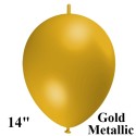 Kettenballons-Girlandenballons-Gold-Metallic, 35 cm, 100 Stück