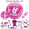Partydeko-Set zum 6. Geburtstag, 5-teilig, inklusive Heliumballon
