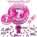 Partydeko-Set zum 7. Geburtstag, 5-teilig, inklusive Heliumballon