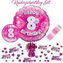 Partydeko-Set zum 8. Geburtstag, 5-teilig, inklusive Heliumballon
