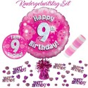 Partydeko-Set zum 9. Geburtstag, 5-teilig, inklusive Heliumballon