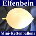Mini-Kettenballons-Girlandenballons-Elfenbein-Metallic, 100 Stück