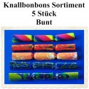 Knallbonbons-Sortiment, Bunt, 22 cm, 5 Stück