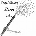 Konfettikanone, Sternenregen, Silber, 60 cm