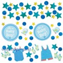 3 Sorten Konfetti Tisch- und Streudekoration zur Babyparty, Shower with Love Boy