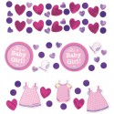 3 Sorten Konfetti Tisch- und Streudekoration zur Babyparty, Shower with Love Girl