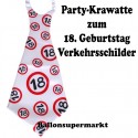 Riesen-Krawatte Verkehrsschild 18  zum 18. Geburtstag