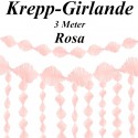 Krepp-Girlande Rosa, 3 Meter