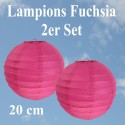 Lampions Fuchsia, 20 cm, 2 Stück