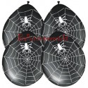Luftballons Halloween, Spinnen im Netz, Schwarz, 8 Stück
