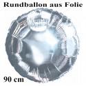 Rundballon Jumbo silber (ungefüllt)