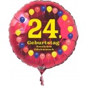 Luftballon aus Folie mit Helium, 24. Geburtstag, Balloons