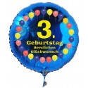 Luftballon aus Folie mit Helium, 3. Geburtstag, Balloons