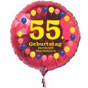 Luftballon aus Folie mit Helium, 55. Geburtstag, Balloons