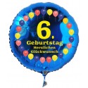 Luftballon aus Folie mit Helium, 6. Geburtstag, Balloons