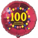 Luftballon aus Folie mit Helium, 100. Geburtstag, Balloons