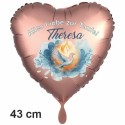 Folien-Luftballon zur Taufe mit Namen-10. Inklusive Helium