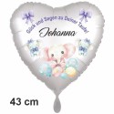 Folien-Luftballon zur Taufe mit Namen-6. Ohne Helium