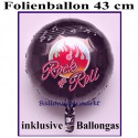 Folienballon 50er Jahre Party, Rundballon 43 cm