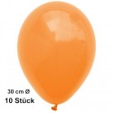 Luftballons, Latex 30 cm Ø, 10 Stück / Mandarin - Gute Qualität
