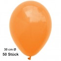 Luftballons, Latex 30 cm Ø, 50 Stück / Mandarin - Gute Qualität